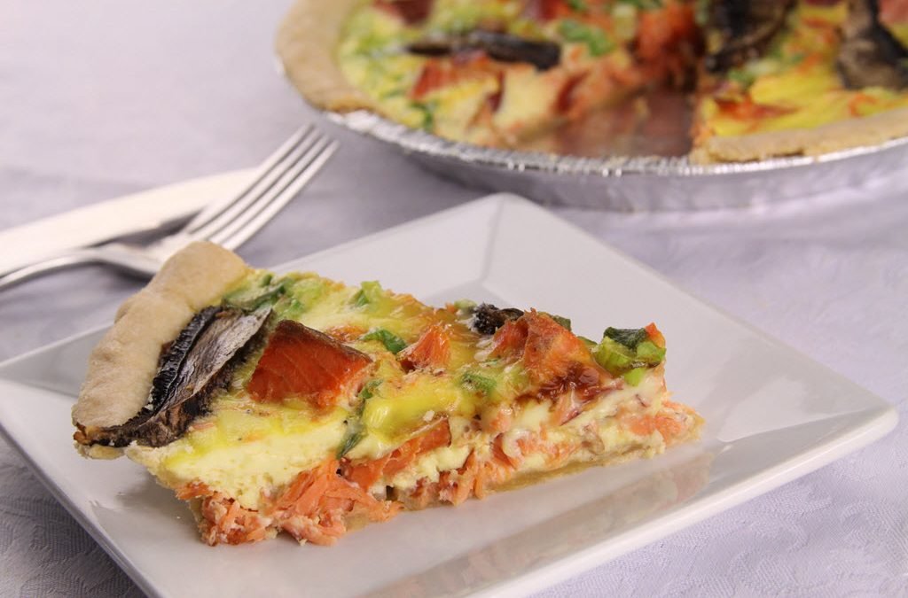 Smoked Salmon & Goat Cheese Quiche